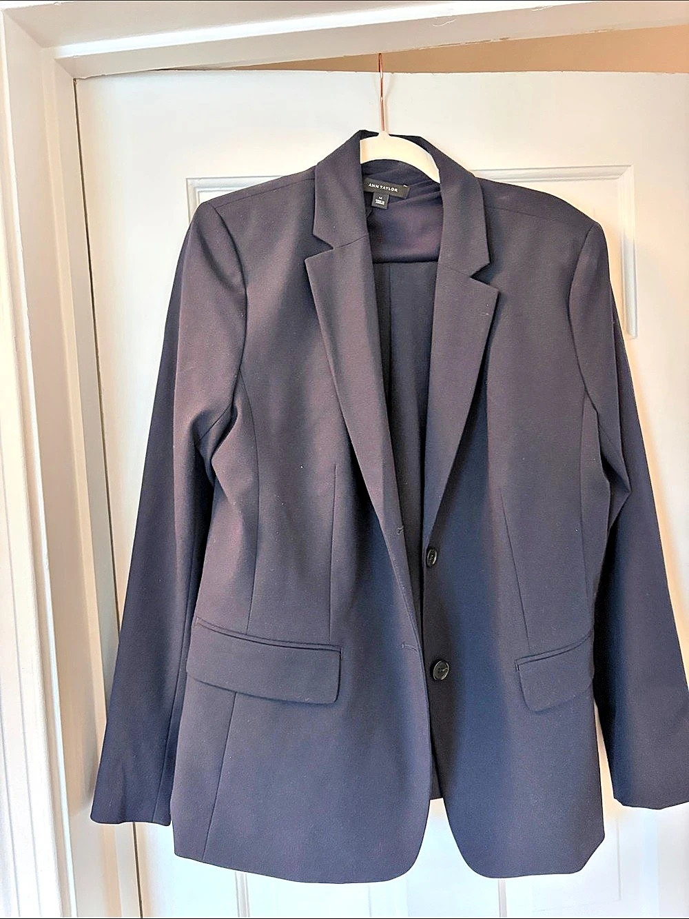 Ann Taylor The Two-Button Blazer Women's Suit Black Size 14